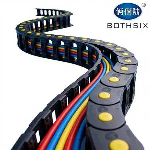 BOTHSIX Two-Way S-Type Nylon Drag Chain High Strength Flexible Cable Chain for CNC Machine Automation Equipment, 7*7 to 45*300