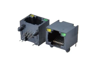 RJ45 Female Pcb Mount Connector with LED Ethernet Connectors