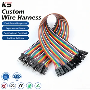 Custom Wire Harness Male Female Dupont Plug 6 Pin Jumper Connector Cable Assembly