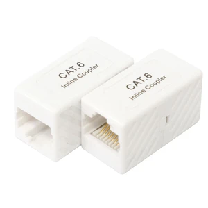 Fangbei Lan UTP Adapter Cat5e/6 Keystone Jack Connector 8P8C Ethernet Cable Extender Inline Coupler RJ45 Female Female Package
