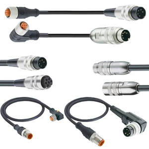 Customized Copper Core Wire Harness (ODM) 3/4/5/6/7/8/12 Pole Male Female Straight Angular PVC Shield Unshielded DIN Connector