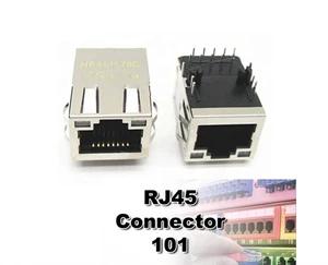 Single Port RJ45 Connector with Magnetics and LED for Ethernet Application
