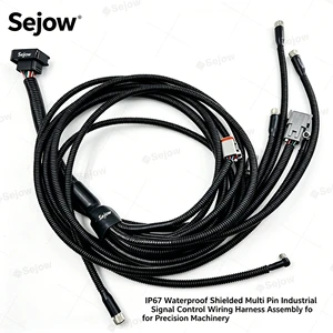 IP67 Waterproof Shielded Multi Pin Industrial Signal Control Wiring Harness Assembly For Precision Machinery