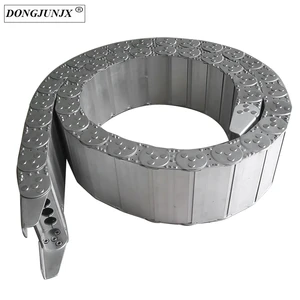 DONGJUNJX TL125 Series Flexible Conduit Bridge and Enclosed Cable Carrier Stainless Steel Drag Chain