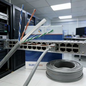 Industrial CAT6 Cable CCA 23AWG Solid STP 1000ft 550MHz 10Gbps Shielded Network Lan Wire PVC 4 Pair for Factory Automation