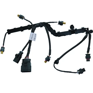 Automotive Fuel Injector Wiring Harness High Temp Resistant Diesel Engine Use Custom Service