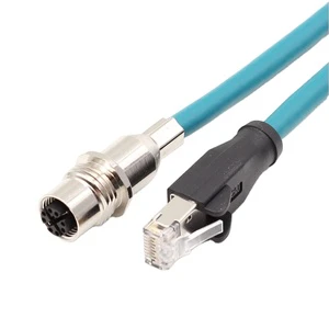 M12 Connector 8pin a Code to RJ45 Ethernet Connector Profinet Cable CAT5e Industrial Ethernet Ethercat