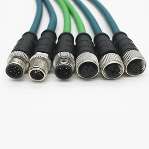 Profinet Ethercat Powerlink Profibus Industrial Ethernet Cables M12 Rj45 M12 M12 Copper Patch Cord for Field Bus Communication