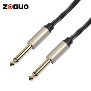 Zong Factory Wholesale Premium 6.35mm Male-Male Audio Cable Flexible PVC Jacket Braid for Electric Guitar Bass Keyboard