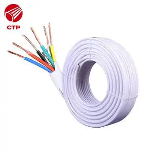 Outdoor Household AC/DC Power Cord Copper Core 2-4 Core RVV Cable 1.5-6mm Square Soft PVC Sheath 300/500V ISO9001 for