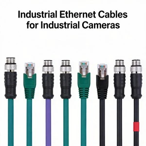 8 Pin M12-X RJ-45 3M SF/UTP Cat 5e Cat 6A Network Cable Communication Cables