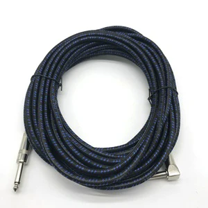 Popular Highest Sales Low Price Good Quality Personalized Guitar Instrument Cable Electric Guitar Cable White Black Blue Cable