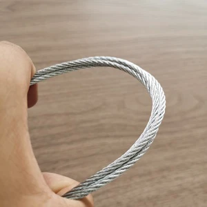High Carbon Steel Galvanized 7X19 Aircraft Cable Multi-Strand Corrosion Resistant Wire Ropes Manufacturing Welding Cutting Wire