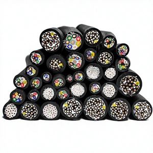 General Purpose IP67 Rated Low Voltage Drag Chain Cable 300V 0-26AWG Bare Copper Conductor TPE Insulation PVC Jacket High Flex