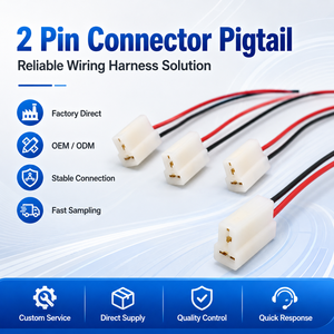 High Temperature Resistant 6.3mm Waterproof Shielded Connector Wire Harness for Auto Motorcycle Electrical Electronic Machine