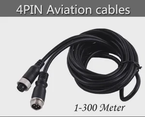 HYF GX12 4Pin Aviation Connector Waterproof Cable Assembly 50M C for Vehicle MDVR Bus Truck Monitoring Custom Wire Harness
