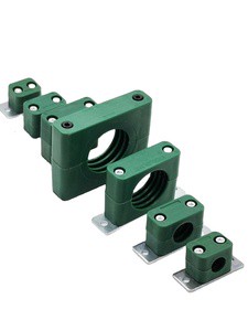 Light Duty Long Bottom Plate Plastic Pipe Clamp Steel Pipe and Cable Installation Fixed Bracket
