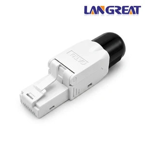 Wholesale Cat5e Cat6 Cat6A UTP RJ45 8P8C Toolless Modular Plug Tool-Free Field Termination 10Gbps 50u Gold OEM ODM