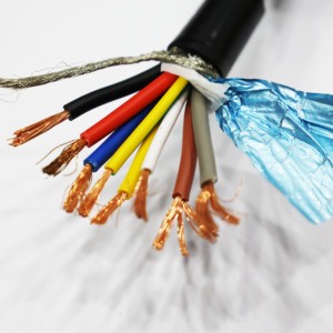 Flexible Stranded Conductor Insulated Cable RVVP 2/3/4/5 Shielded for Automation Equipment Drag Chain Shielded