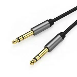 6.5mm Audio Link Music 1/4inch TS Cable Guitar Cable 10ft 6.35mm Male to Male Jack Aux Cable for Mixer Amplifier