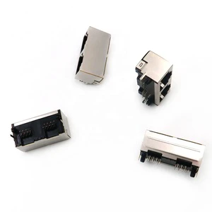RJ45 Female Male PCB Connector Shield RJ-45 8p8c Plug Cat5e Cat7 Cat6 Cat6a Keystone Jack Ethernet RJ11 Type Socket Connector