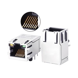 Magnetic RJ45 10-Pin Cat6 Industrial Ethernet Connector Jack Pure Copper CE Certified Green-Yellow LED Rugged Design