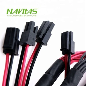 4Pin Rectangular Copper Conductor Halogen Free PVC Insulated Connector Cable Assembly for Power Supply Automotive LED Lighting