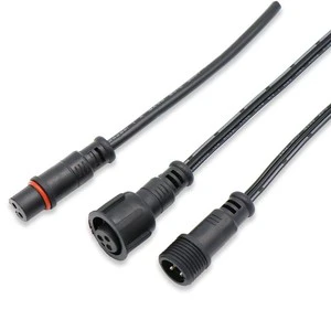 M12 Waterproof Cable Connector 2-4 Core Male Female LED Light Fixture Connection Outdoor Use