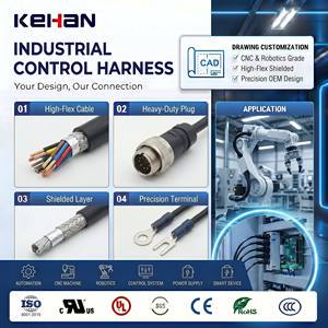 Custom Industrial Wiring Harness for CNC Machine Robotics Automation Equipment