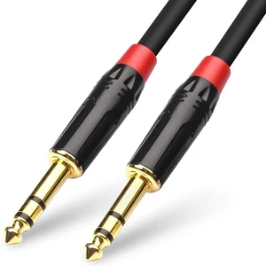 Guitar TRS Cable 1/4 Plug 6.35mm Jack to Jack Stereo Balanced Audio Path Line Interconnect Cable Stereo Guitar Cable for Guitar