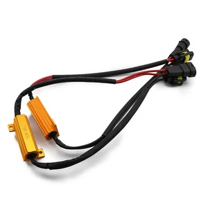 H8 LED Bulb 50W 6ohm Load Resistor Wiring Harness for H9 H11 9005 9006 Headlights Fix Error Code Hyper Flash Warning Decoder