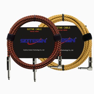 Wholesale 10ft Right Angle 1/4 Inch Instrument Electric Guitar Cable Cables De Audio Guitarra