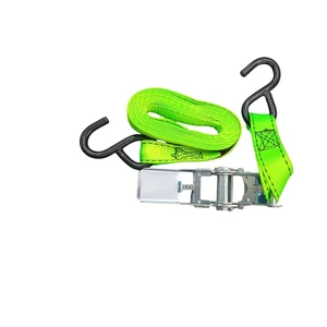 1inch High-Strength Steel Buckle Truck Cargo Transportation Polyester Lashing Belt Retractable Ratcheting Tie Strap High Break
