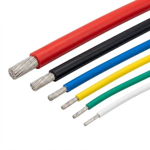 4AWG 6AWG 8AWG Silicone Cable For EV Battery Charging System Ultra Flexible Stranded Tinned Copper Electrical Wire 500V Rated