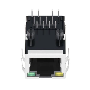 SI-50199-F Single Port RJ45 Moldual Jack Connector for PCB Application