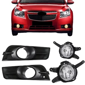 Halogen Fog Lights Chevrolet Cruze 2009-2014 Headlights Fog Lamps Covers Frame Grille Wiring Harness Kit 12V 45W