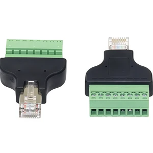 RJ45 to 8PIN Connector Adapter RJ45 Network Cable Connector Male and Female