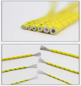 High Temperature Resistant Tinned Copper Stranded Fiberglass Braided Silicone Rubber Wire 600V Heating Equipment Wiring Cable
