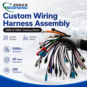 Custom Electric Wire Harness Cable Assembly for Motorcycle Automotive Use with Copper Core-Custom Size & Color