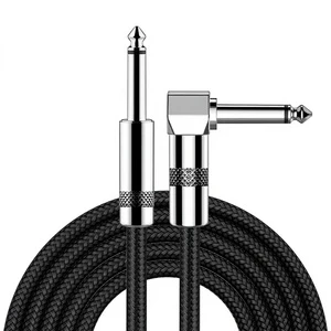 Best Sellers 3M 10ft Braided 1/4 Inch Right Angle to Straight Electric Instrument Audio Cable Music Guitar Cable
