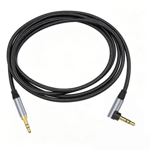 Custom Wholesale 6.35mm 1/4 Inch Mono 2 Core PVC Jacket Electric Guitar Bass Speaker Angle 90 Degree Audio Cable 2m Length