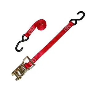 Heavy Duty Ratchet Tie Down Straps 25mm 1 Inch 800kg Cargo Lashing Strap With S Hook For Truck Trailer