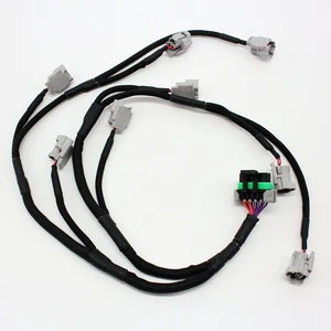 Custom Special Waterproof High Quality Copper Core 12V Auto Wiring Harness Extension Modified Conversion Injector Harness Set