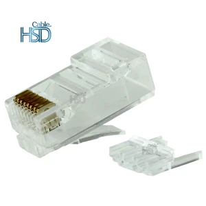100 Pcs/pack Cat6A Ethernet Network Internal RJ45 Male Connector Unshielded 6A 8 Pin Type 8P8C Connector