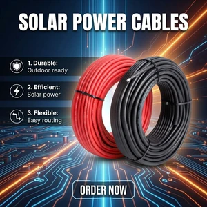 High Quality Solar Wire Cable Black/Red 1500V Solar Panel Pv Cables for Photovoltaic System