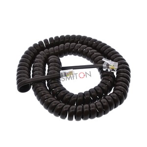 Rj22 To Rj22 Connector Spiral Cable 4p4c Telephone Handset Coiled Spring Cord Rj11 Rj10 Rj9 Cable Power Cord Extension Cord