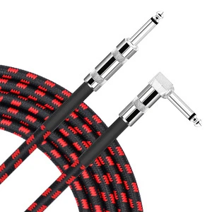 Wholesale Price Durable Color 6.35mm Guitar Audio Connection Cable with Two Cores for Speaker Electric Guitars