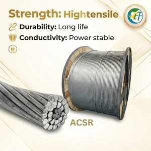 ISO CE ROHS ACSR High Voltage Cable XLPE Insulated Bare Aluminum Stranded Wire 16-35mm For Overhead Transmission Aerial