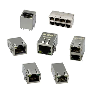 Single Port Mid-mount Vertical Low Profile SMT Female RJ45 Socket LAN Rj45 Modular Jack Ethernet RJ45 Connector 5G 10G