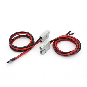 50A / 120a / 175A 600V Electric Vehicle Battery Connector Forklift Plug Silicon High Temperature Resistant High Current Harness Ad